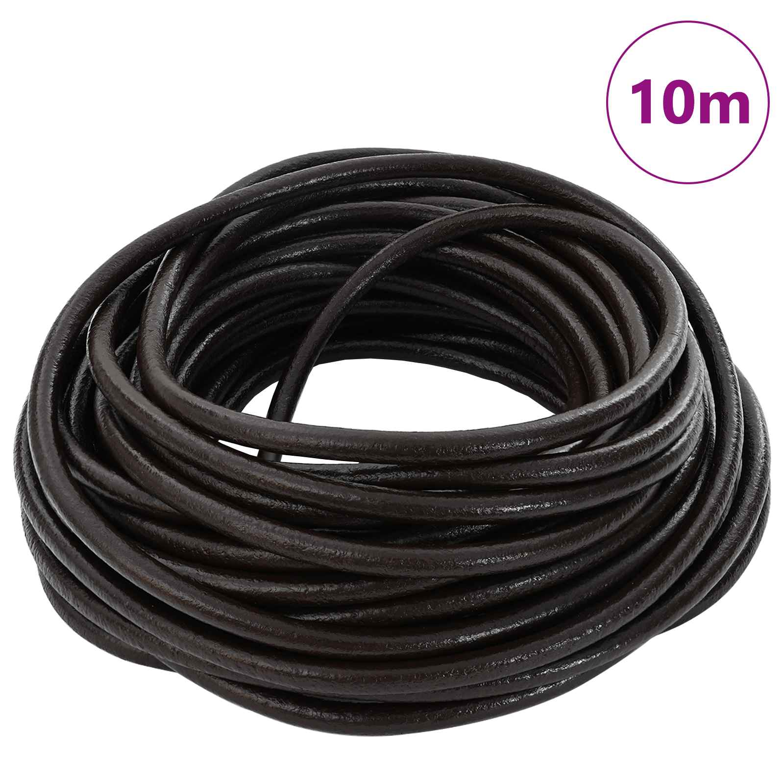 Kožni konop Tamno smeđa Ø5 mm x 10 m Koža