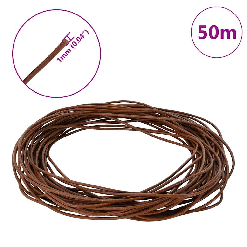 Kožni konop Svijetlosmeđa Ø1 mm x 50 m Koža