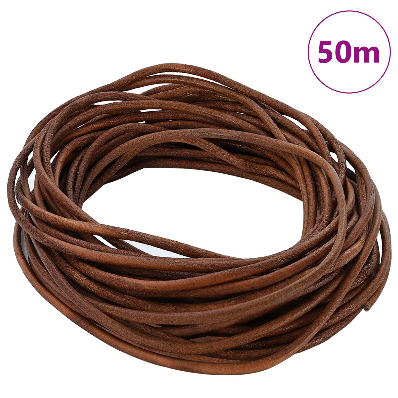 Kožni konop Svijetlosmeđa Ø3 mm x 50 m Koža