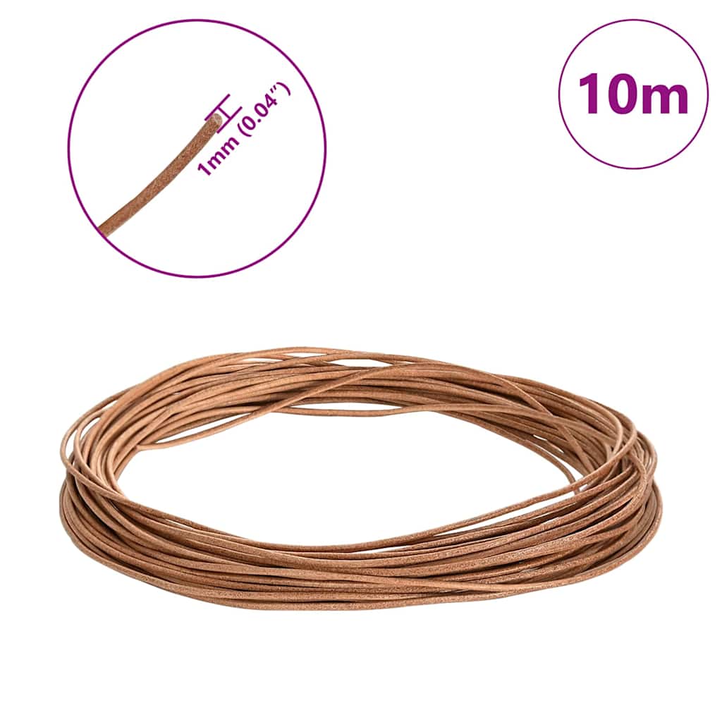 Kožni konop Smeđa Ø1 mm x 10 m Koža
