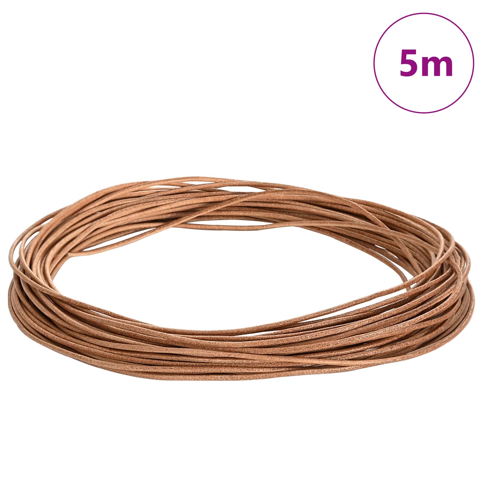 Kožni konop Smeđa Ø1,5 mm x 5 m Koža