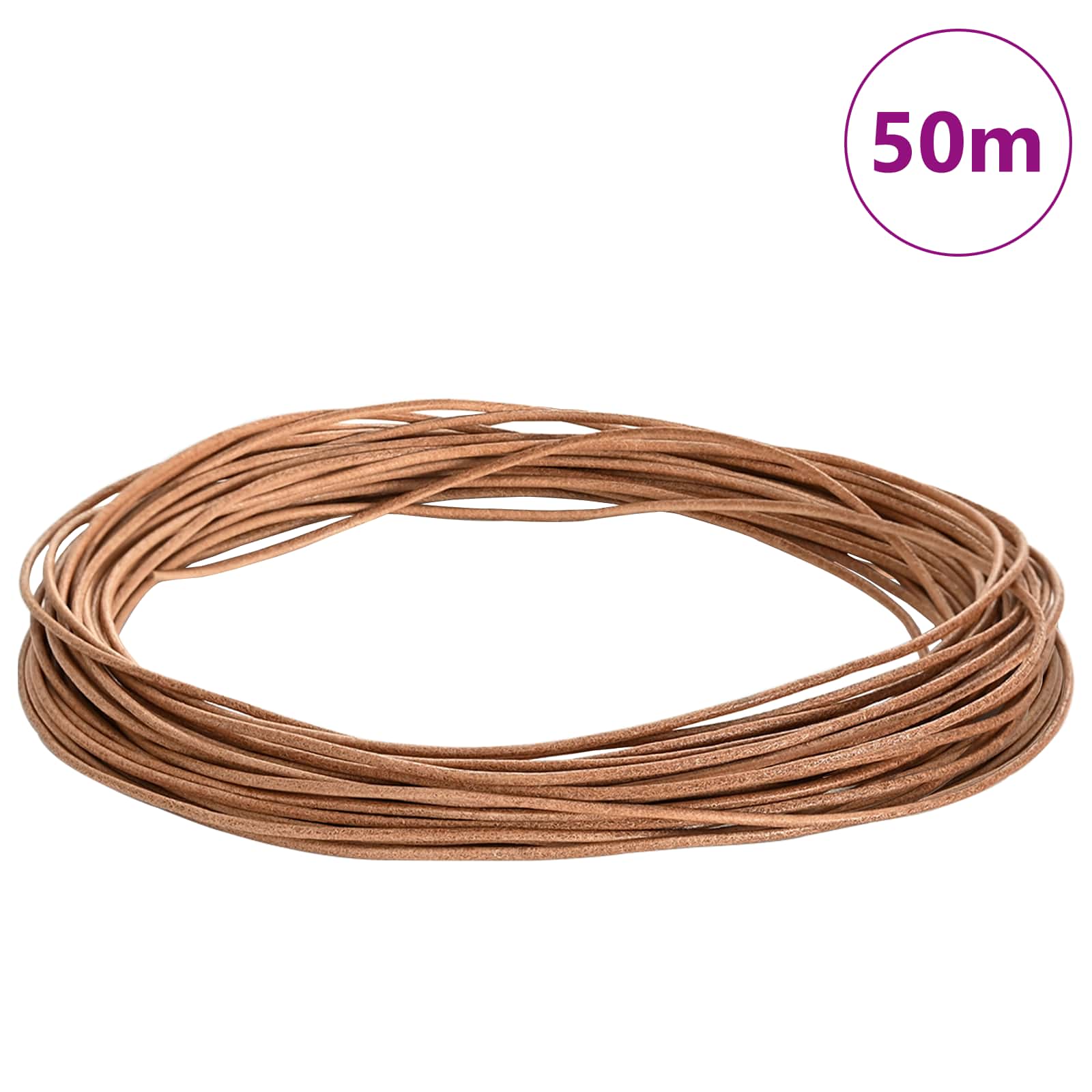 Kožni konop Smeđa Ø2 mm x 50 m Koža