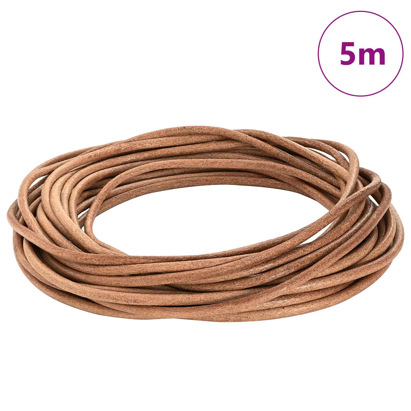 Kožni konop Smeđa Ø4 mm x 5 m Koža