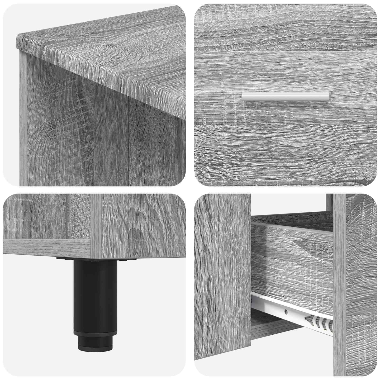 Toaletna jedinica Siva Sonoma 80 x 35 x 60 cm Konstruirano drvo