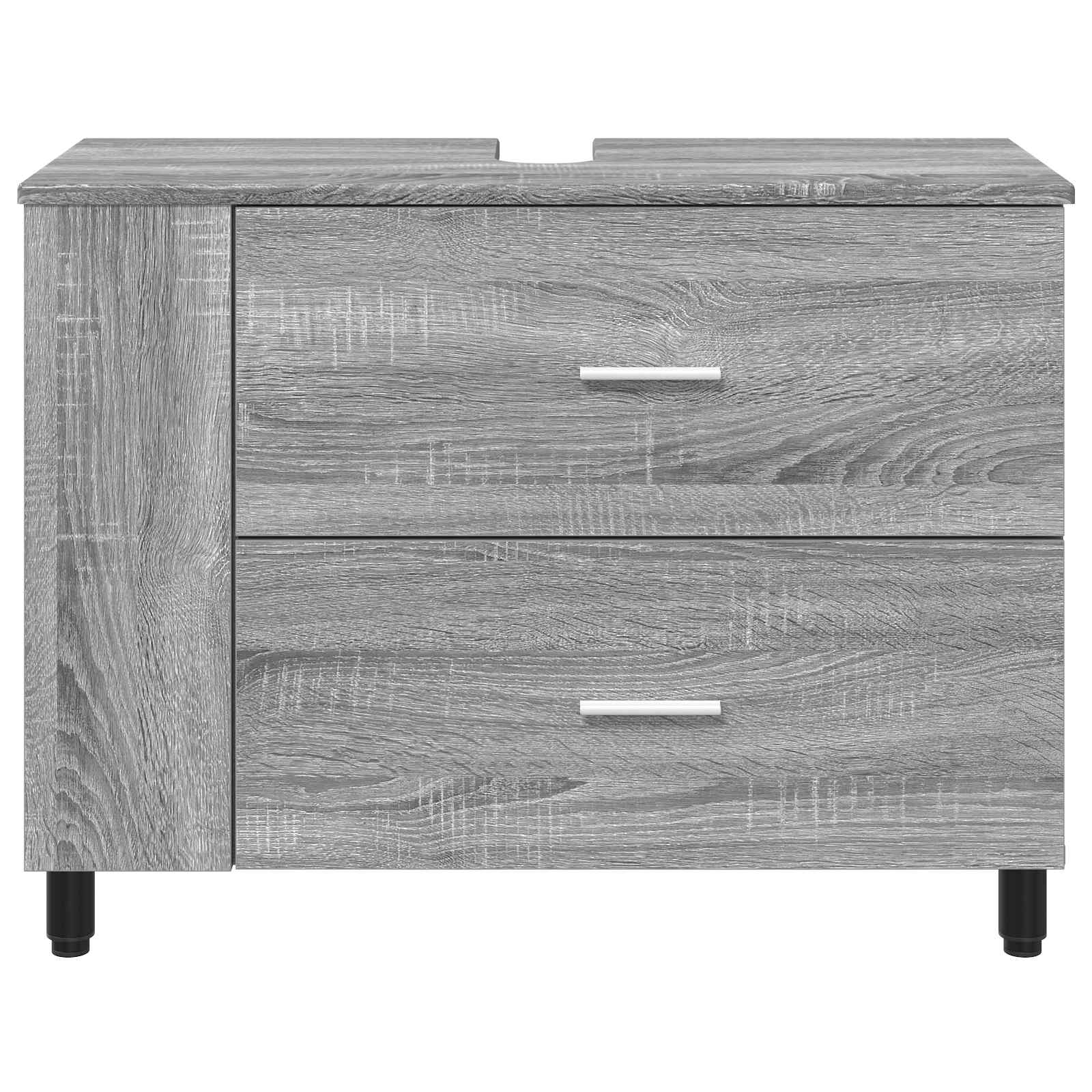 Toaletna jedinica Siva Sonoma 80 x 35 x 60 cm Konstruirano drvo