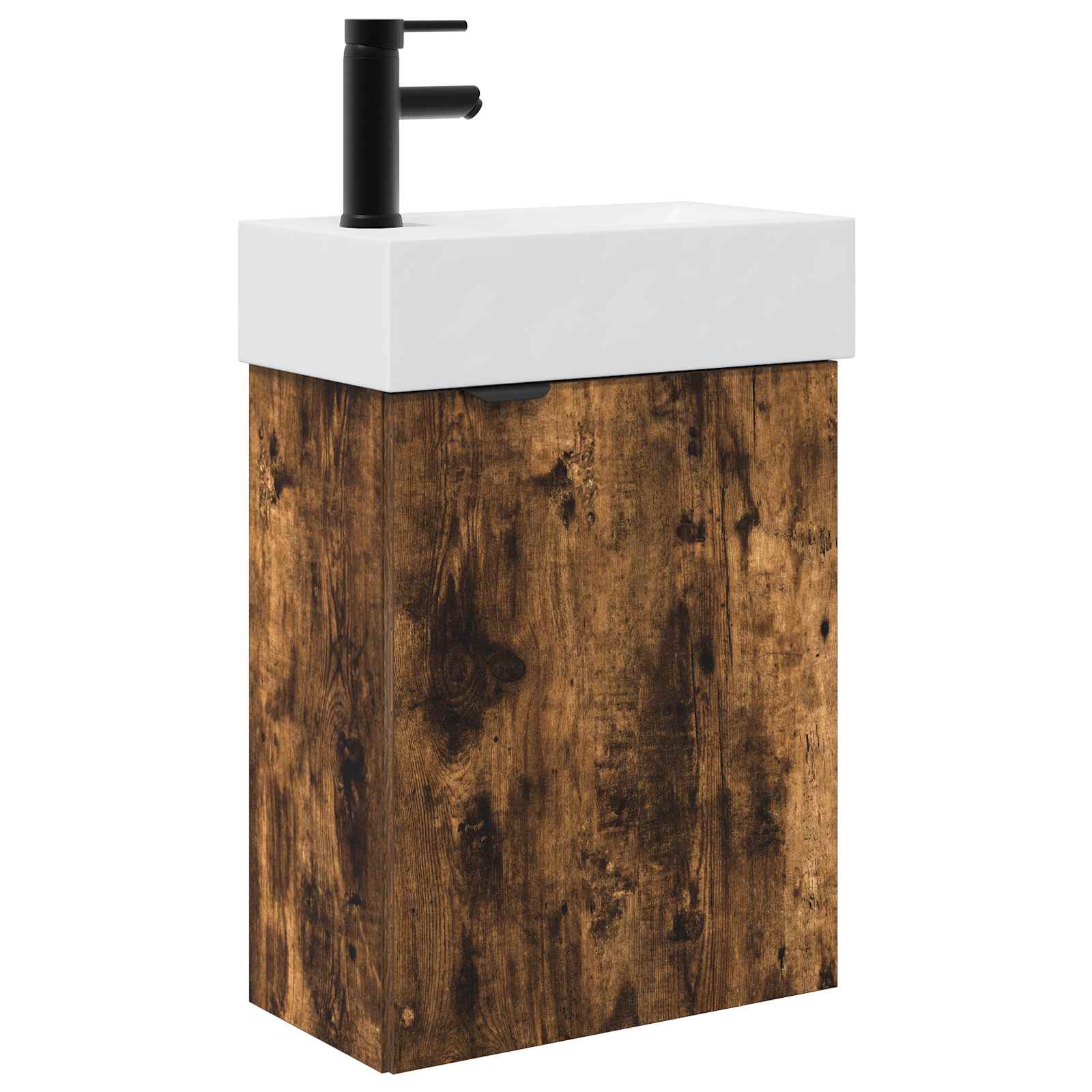 Jedinstveni ormar za kupaonicu s umivaonikom Dimljeni hrast