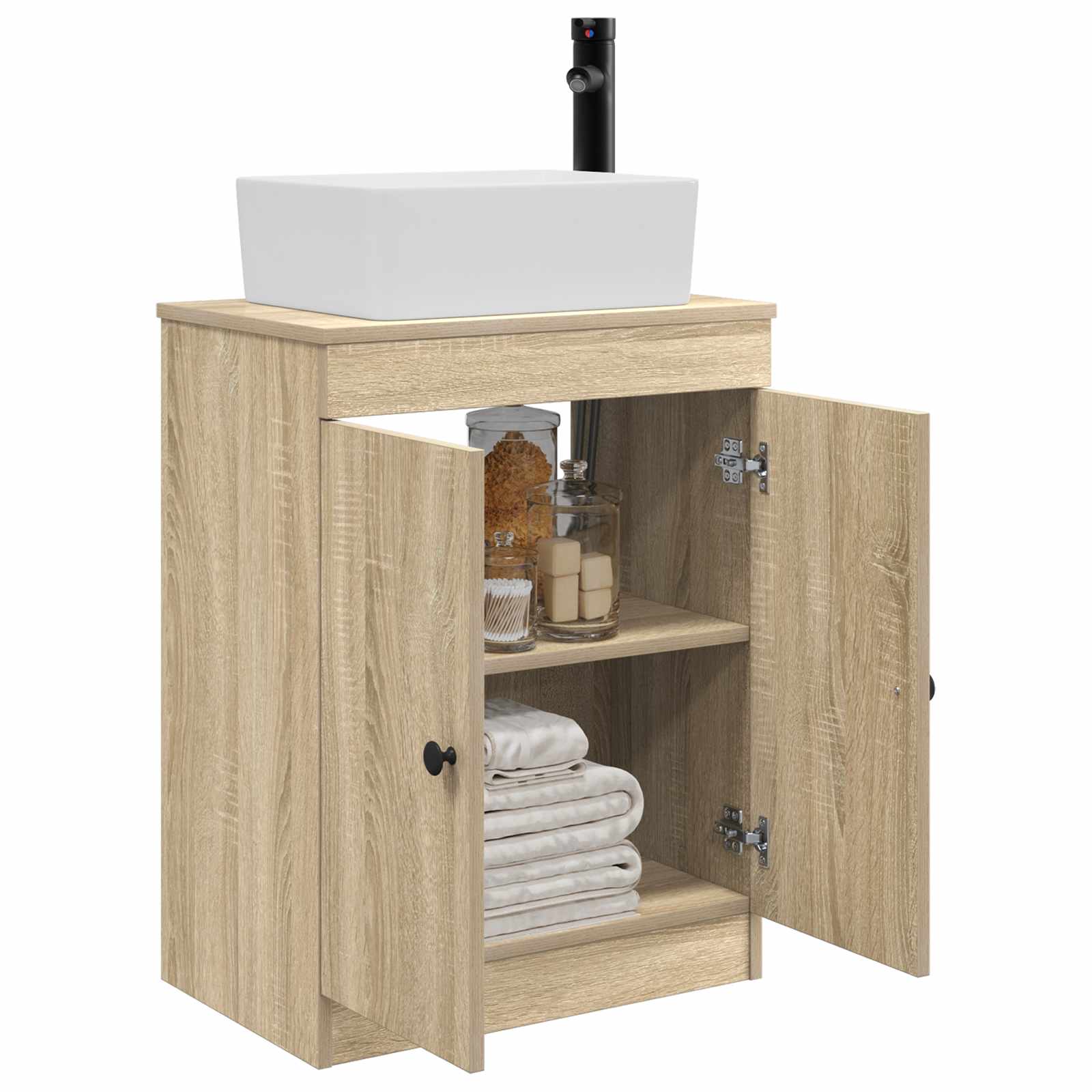 Kupaonski umivaonik s sudoperom Hrast sonoma 54 x 35 x 83 cm