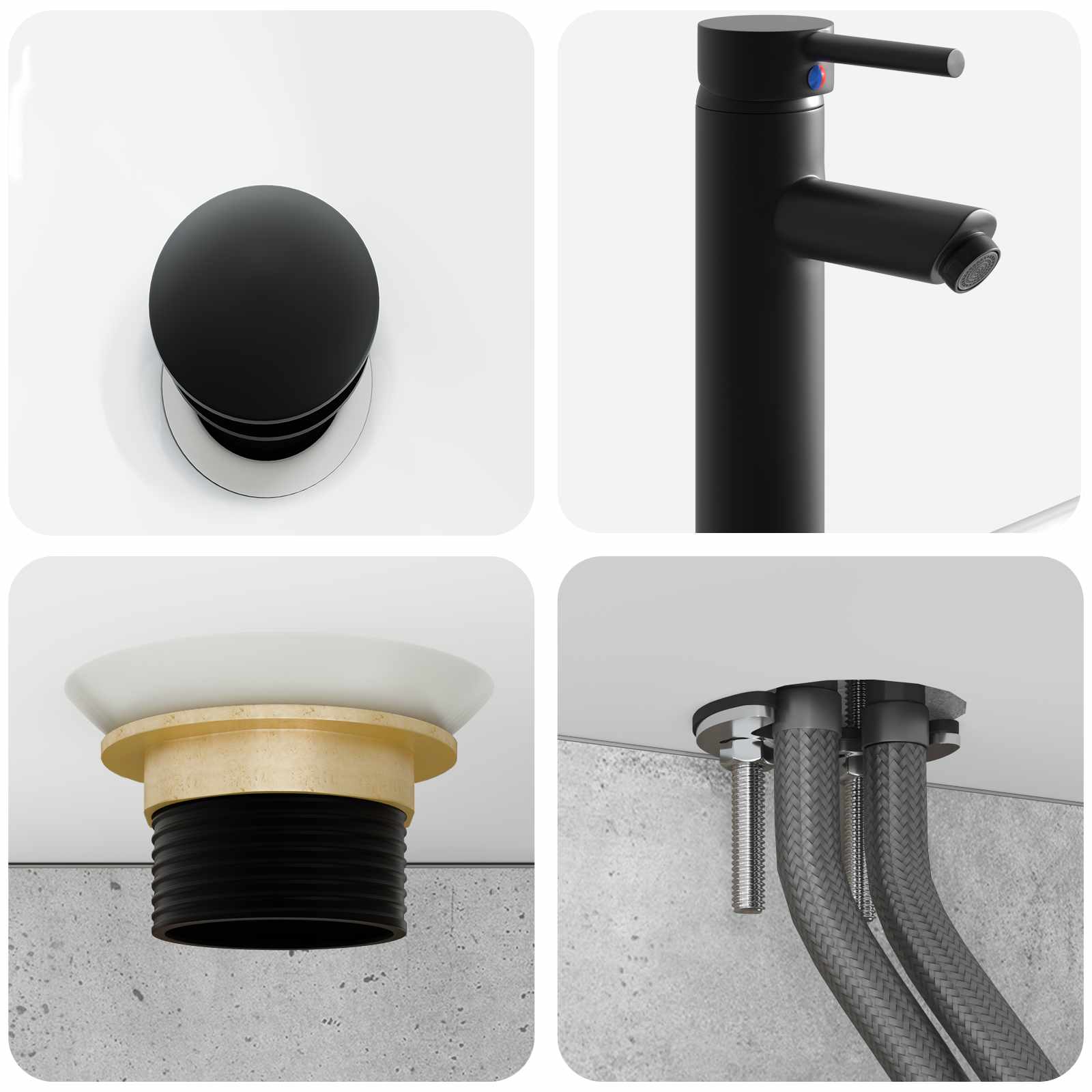 Zidni sudoper Betonska siva 40 x 41 x 39 cm Konstruirano drvo