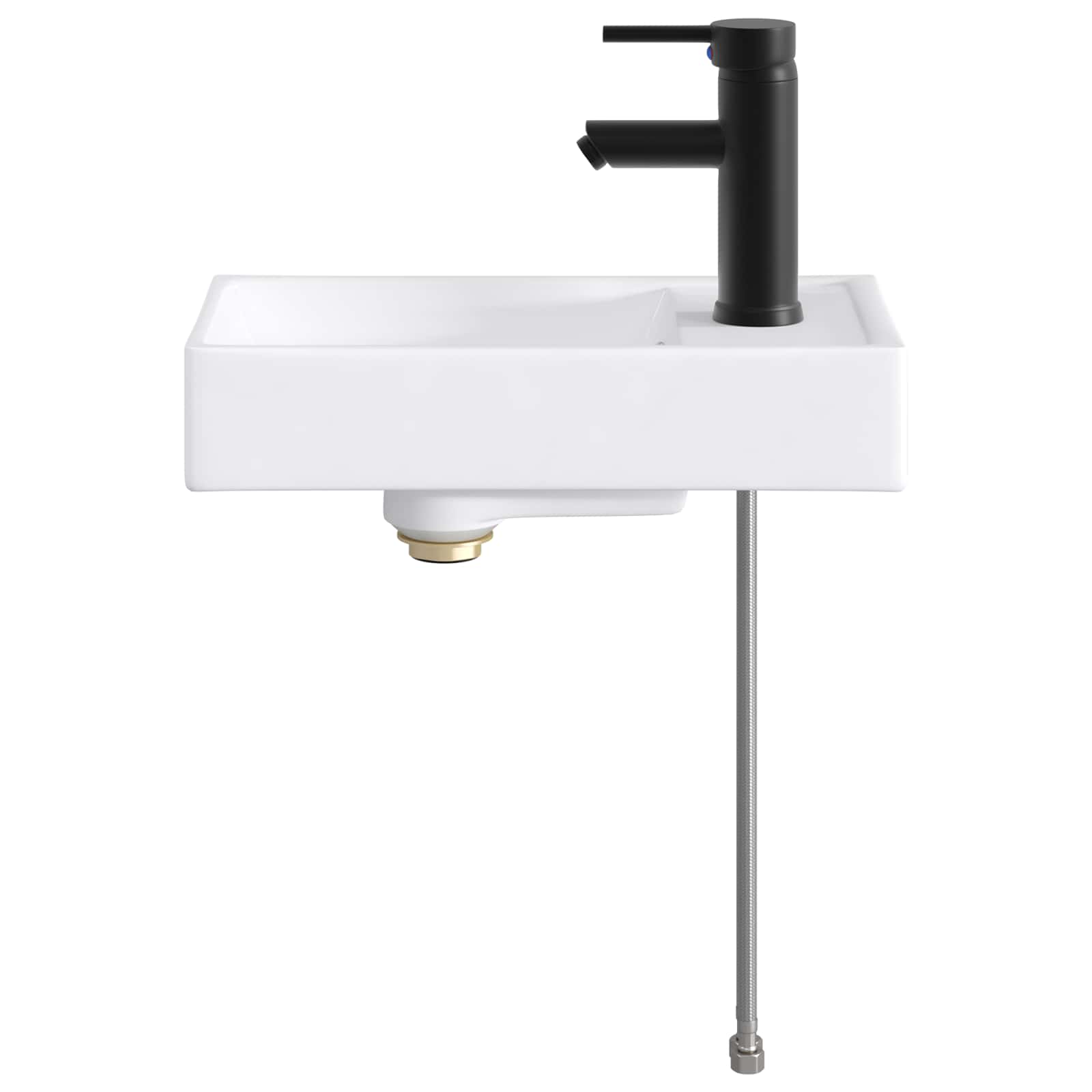 Umivaonik za kupaonicu Mat Crna 40,5 x 22,5 x 11,5 cm Metal