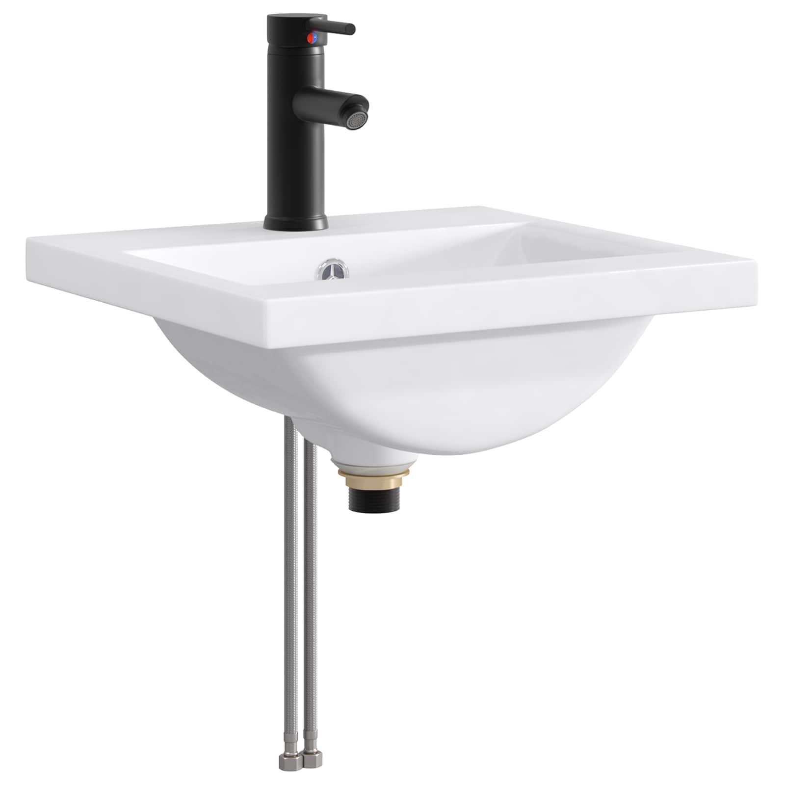 Umivaonik za kupaonicu Mat Crna 42 x 40 x 16,5 cm Metal
