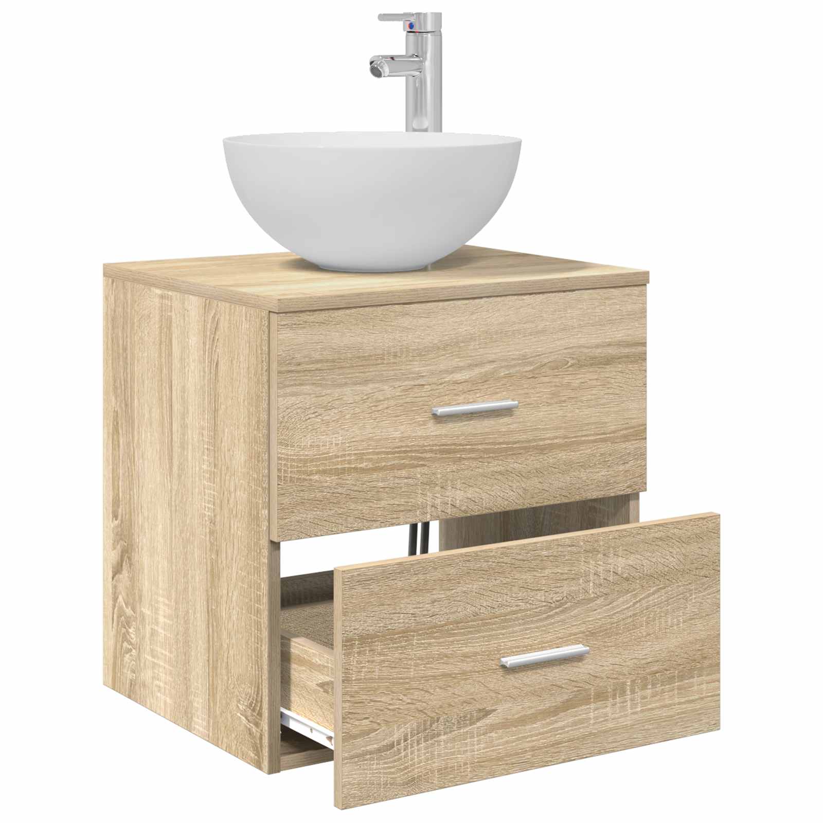 Umivaonik s montiranjem na zid Hrast sonoma 49,5 x 35 x 63 cm