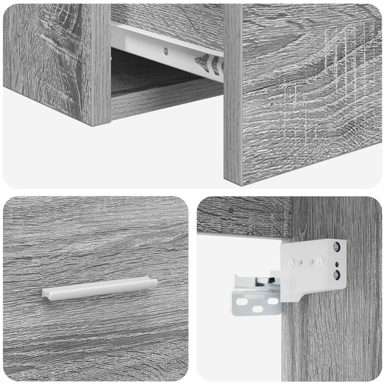 Umivaonik s policom Siva Sonoma 49,5 x 44,5 x 66,5 cm