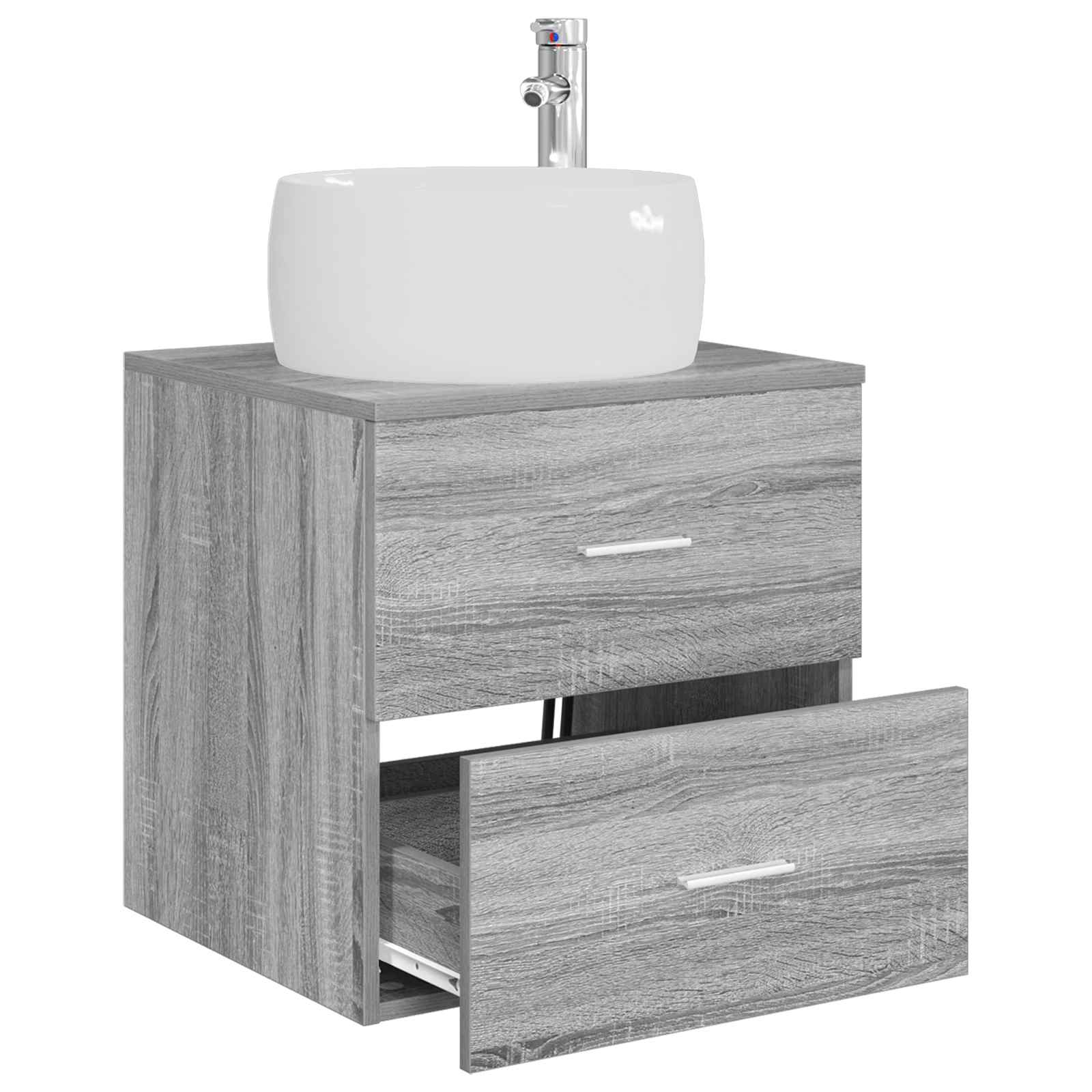 Umivaonik s policom Siva Sonoma 49,5 x 44,5 x 66 cm