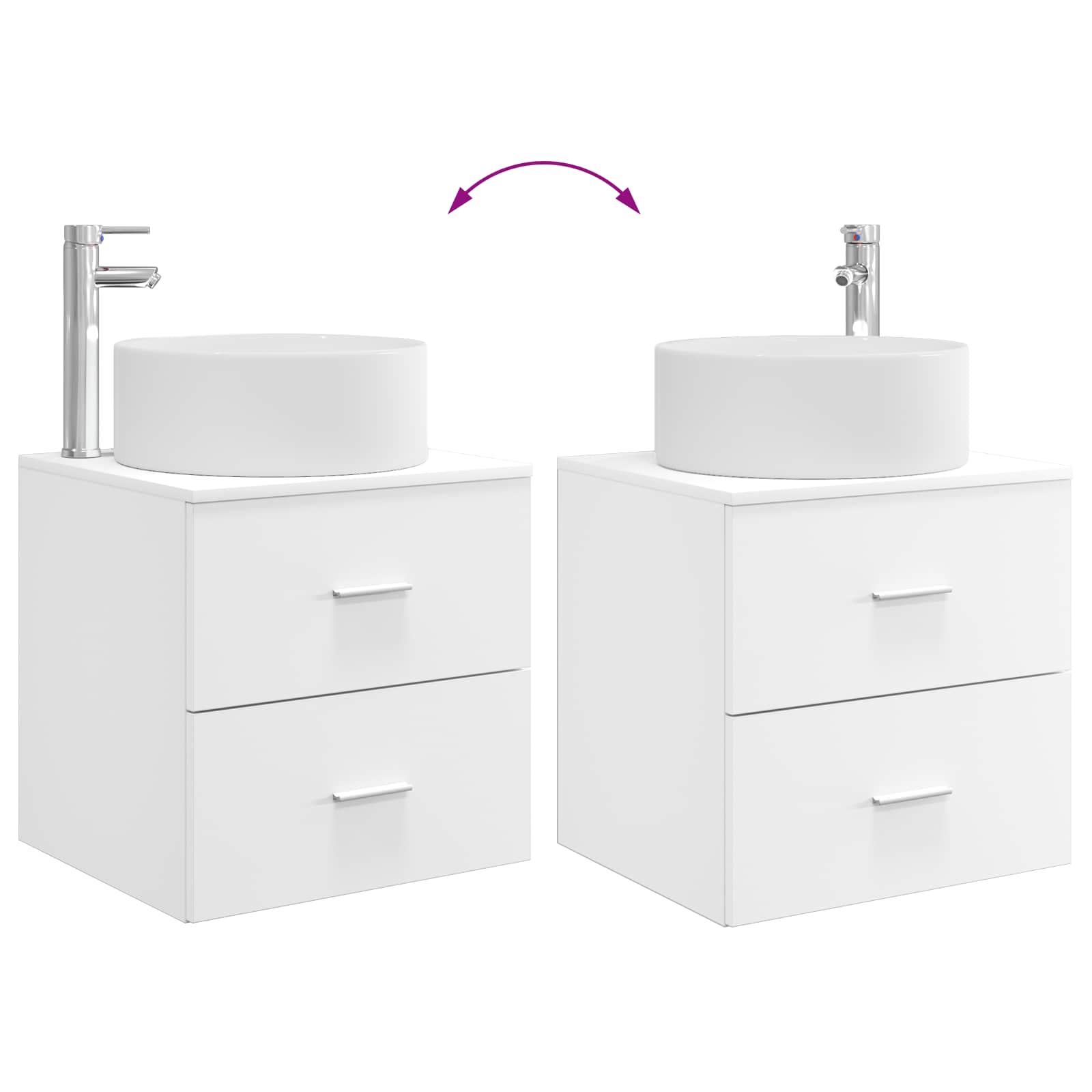 Umivaonik s policom Bijela 49,5 x 44,5 x 65,5 cm