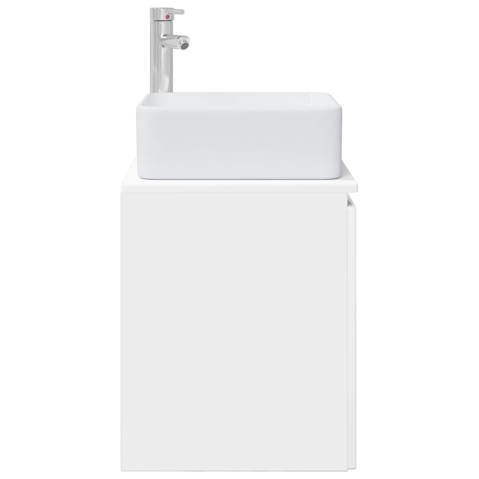 Umivaonik s policom Bijela visokog sjaja 49,5 x 41 x 63 cm