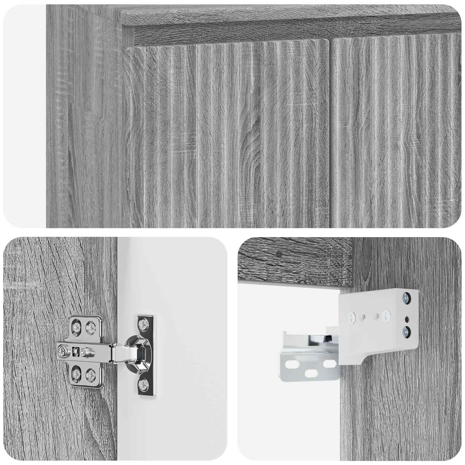 Umivaonik s policom Siva Sonoma 49,5 x 41 x 63 cm