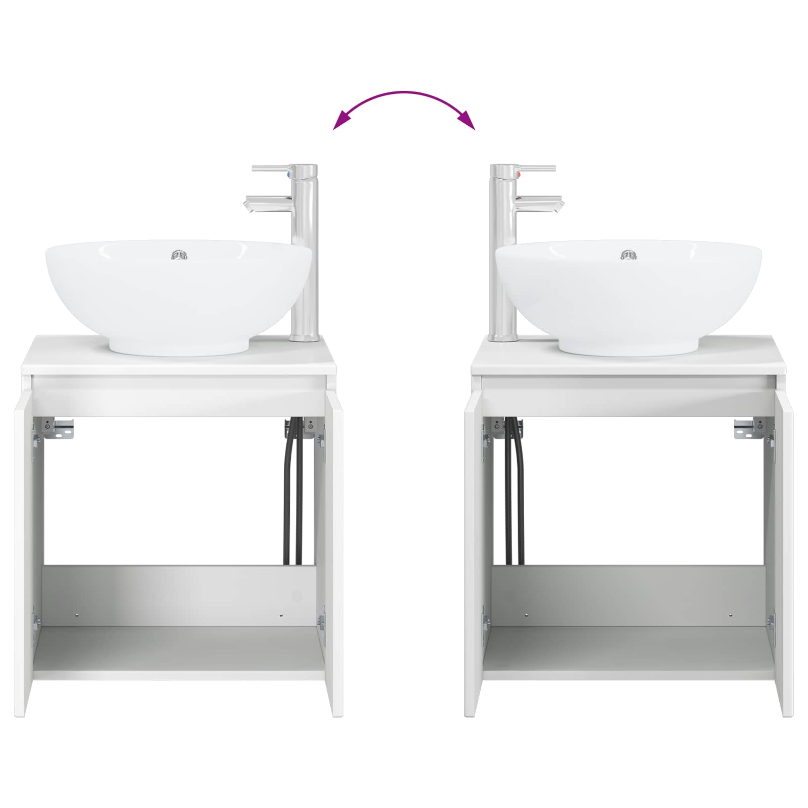 Umivaonik s policom Bijela 49,5 x 44,5 x 65 cm
