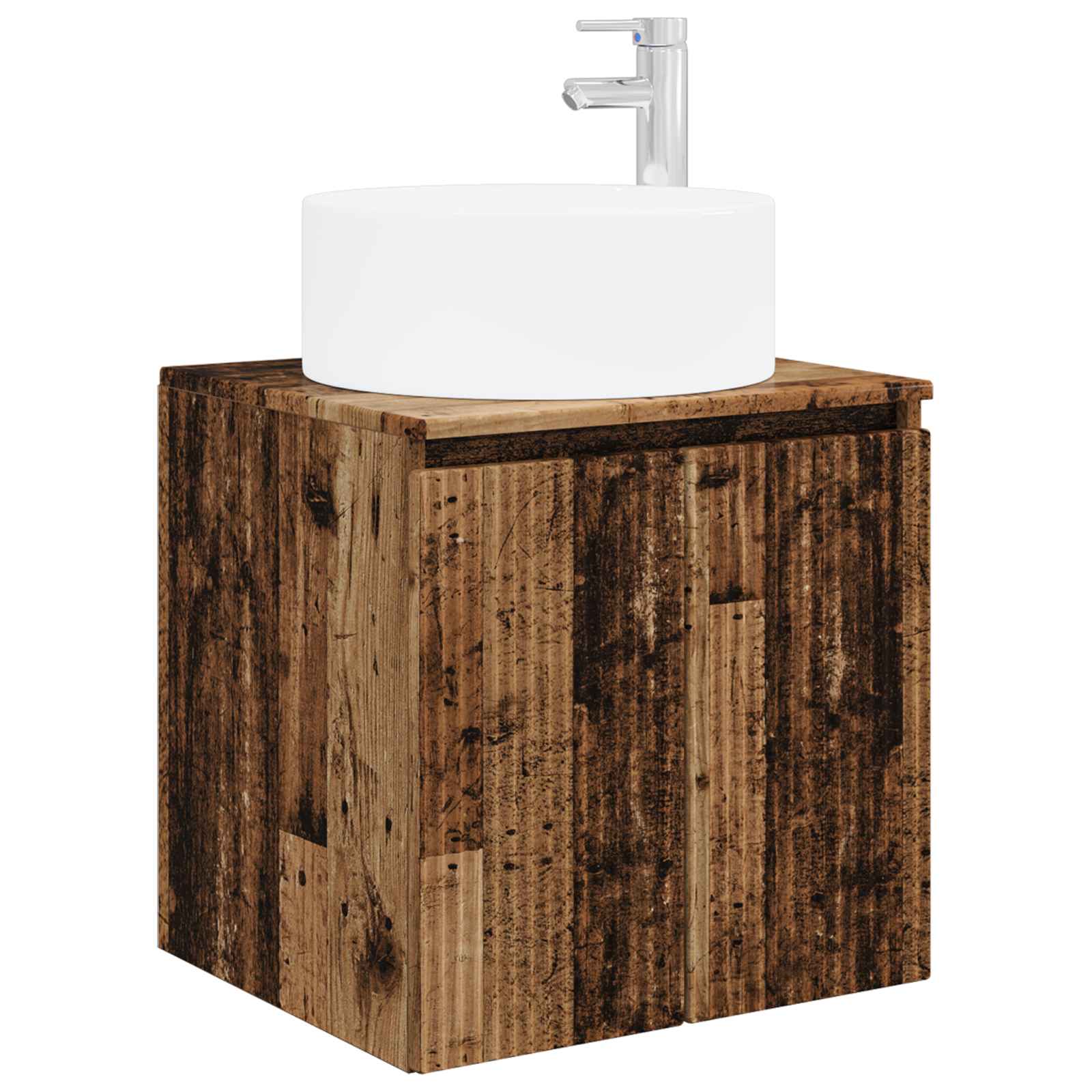 Umivaonik s policom za zid Staro drvo 49,5 x 44,5 x 65,5 cm