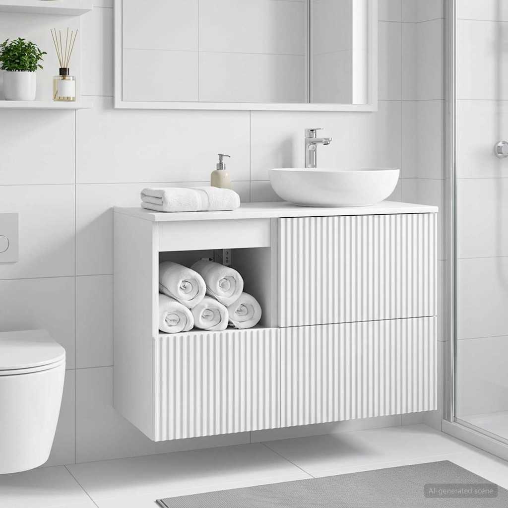 Kupaonski ormar Bijela visokog sjaja 30 x 35 x 50 cm