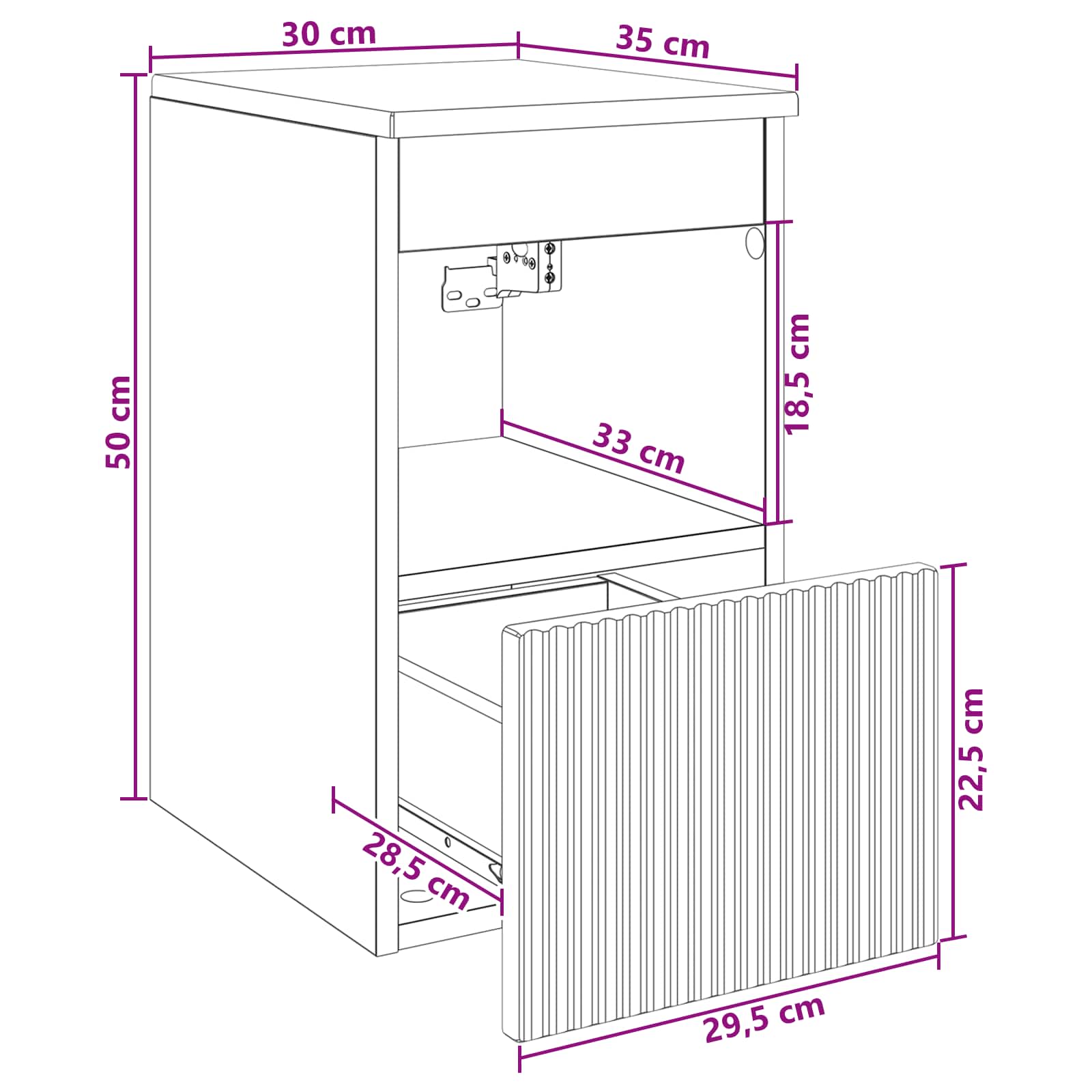 Kupaonski ormar Hrast artisan 30 x 35 x 50 cm Konstruirano drvo