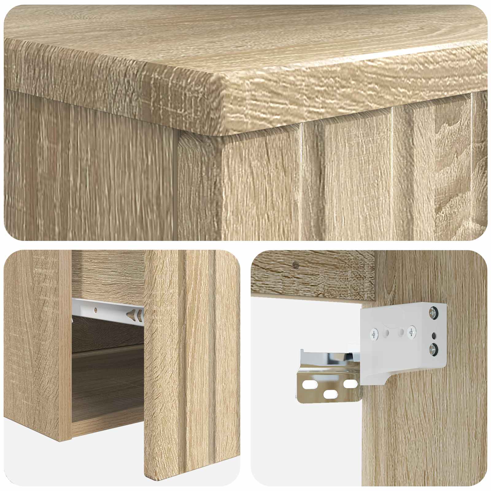 Umivaonik s policom za zid Hrast sonoma 39 x 41 x 64,5 cm