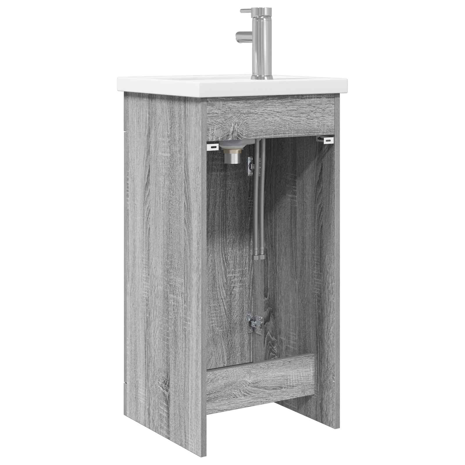 Kupaonski umivaonik s sudoperom Siva Sonoma 42 x 40 x 84,5 cm