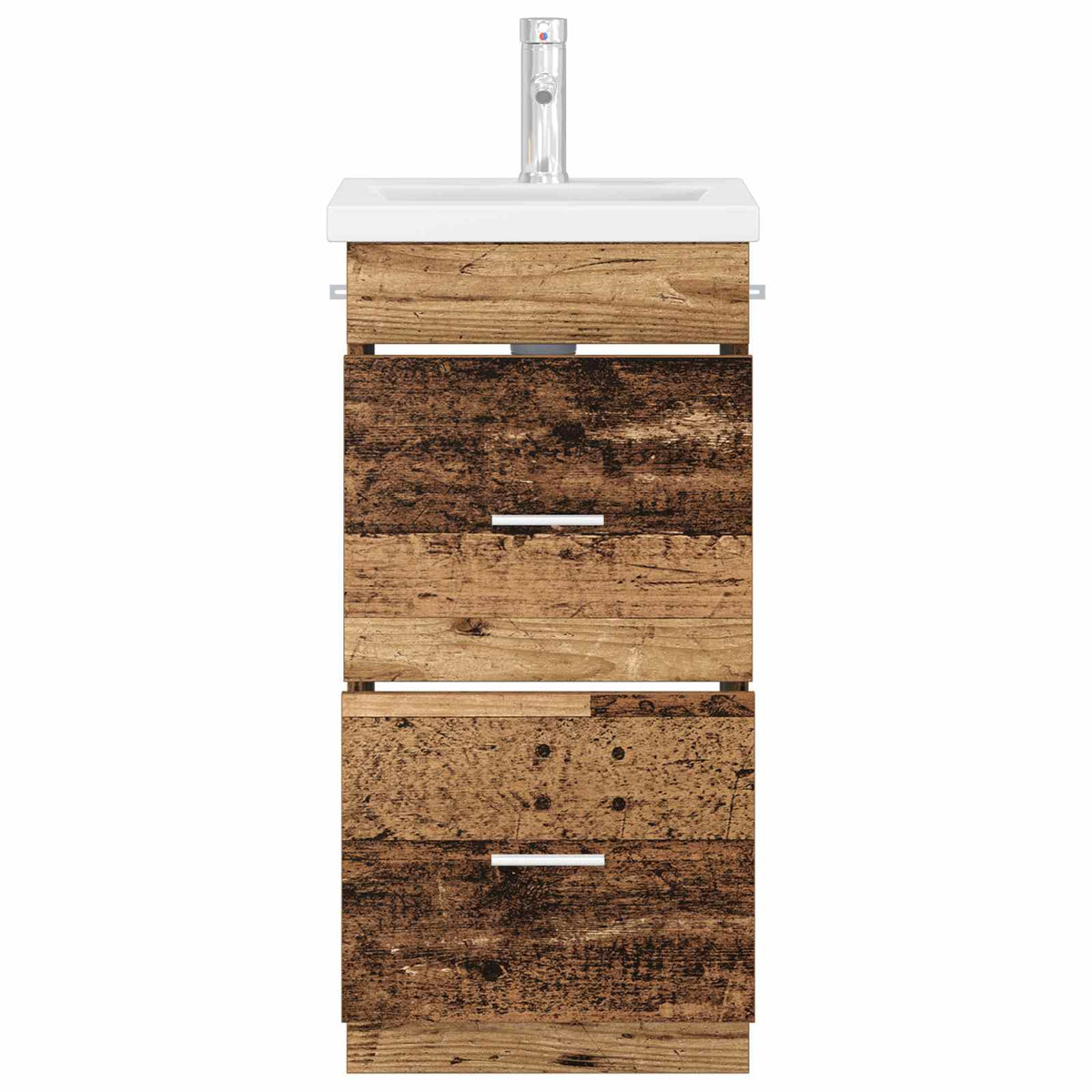 Kupaonski umivaonik s sudoperom Staro drvo 42 x 40 x 84,5 cm