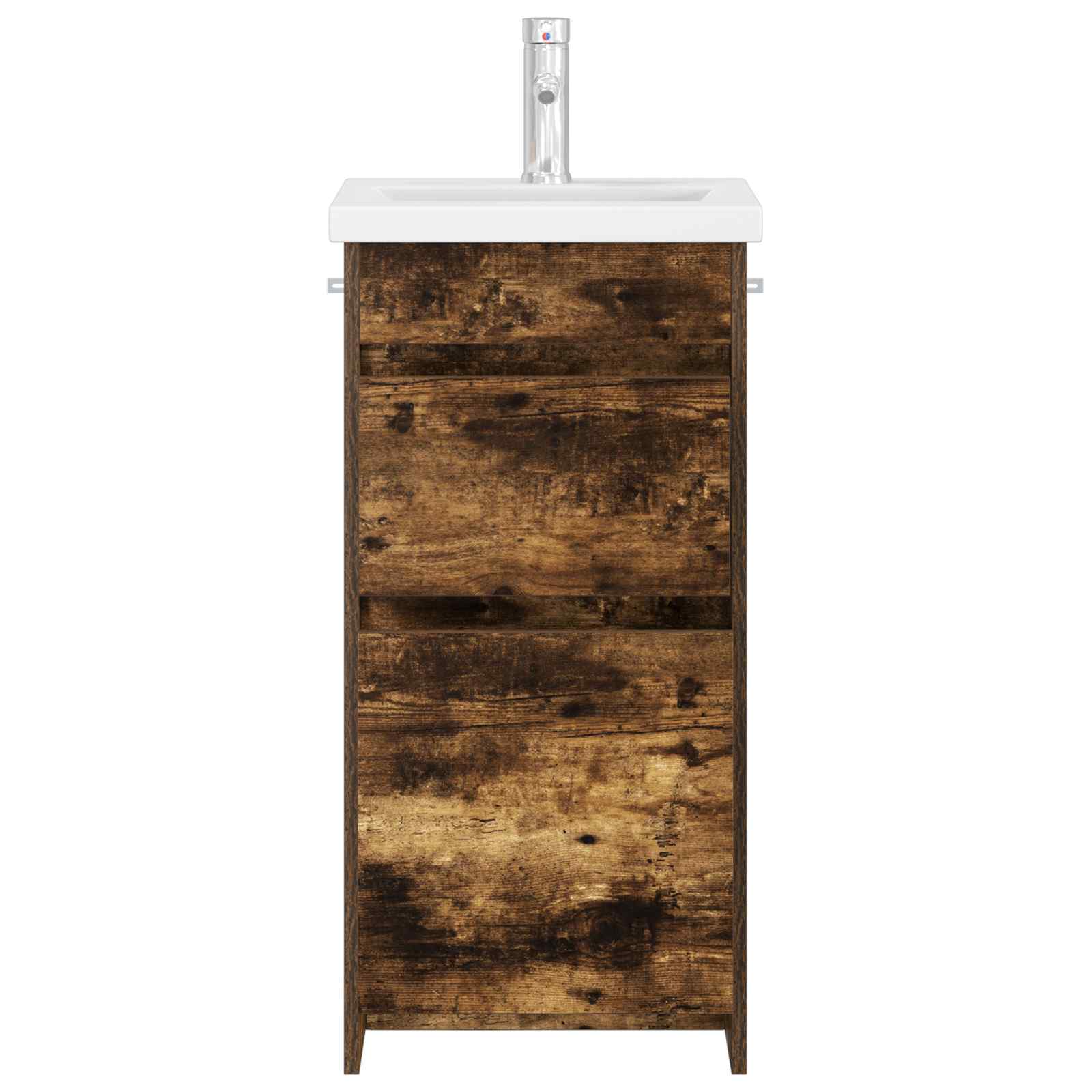 Kupaonski umivaonik s sudoperom Dimljeni hrast
