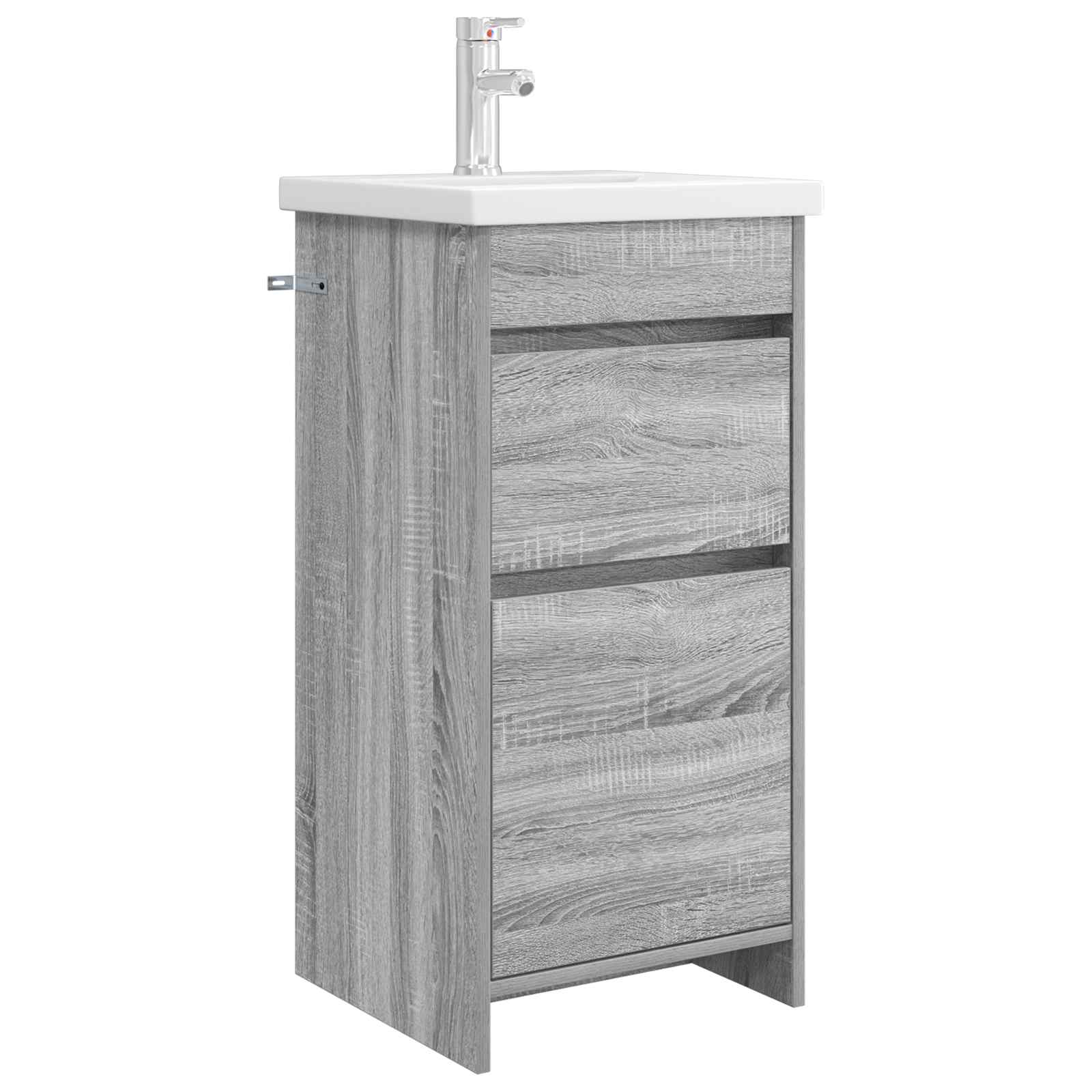 Kupaonski umivaonik s sudoperom Siva Sonoma 42 x 40 x 84,5 cm