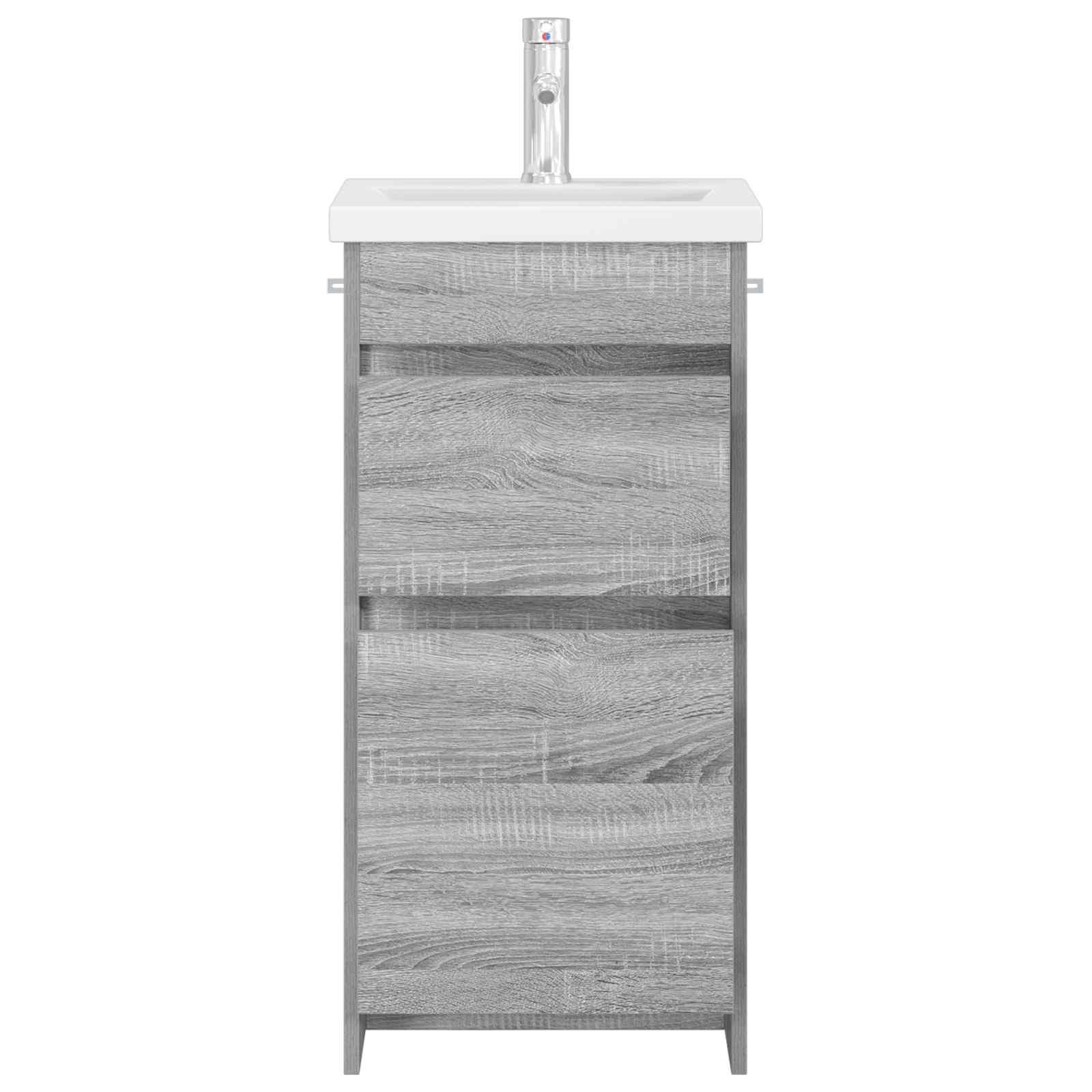 Kupaonski umivaonik s sudoperom Siva Sonoma 42 x 40 x 84,5 cm