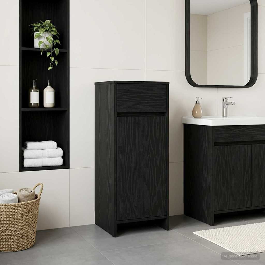 Kupaonski ormar Crni hrast 35 x 36,5 x 85 cm Konstruirano drvo