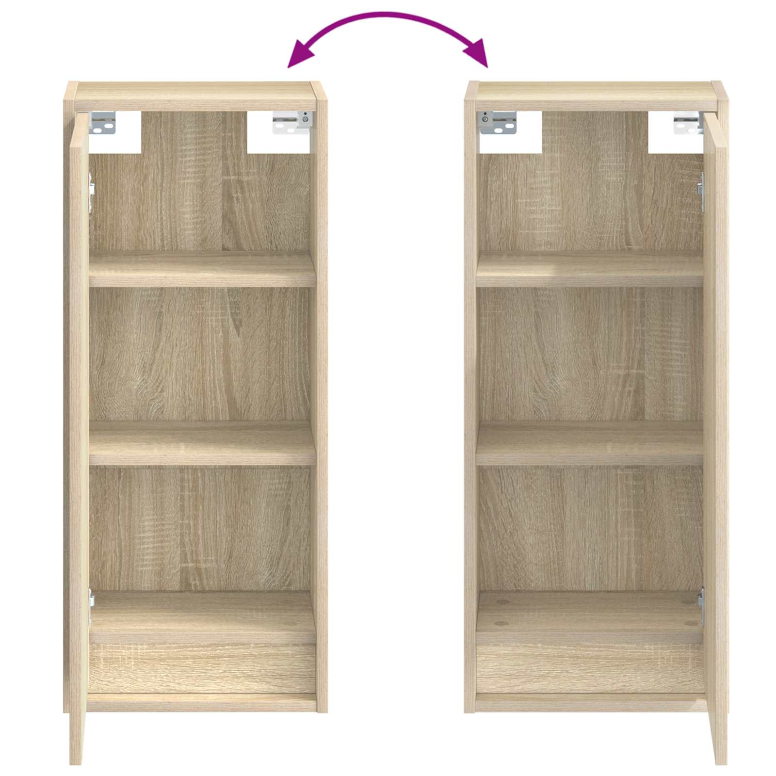 Umivaonik s policom za zid Hrast sonoma 35 x 20 x 81 cm
