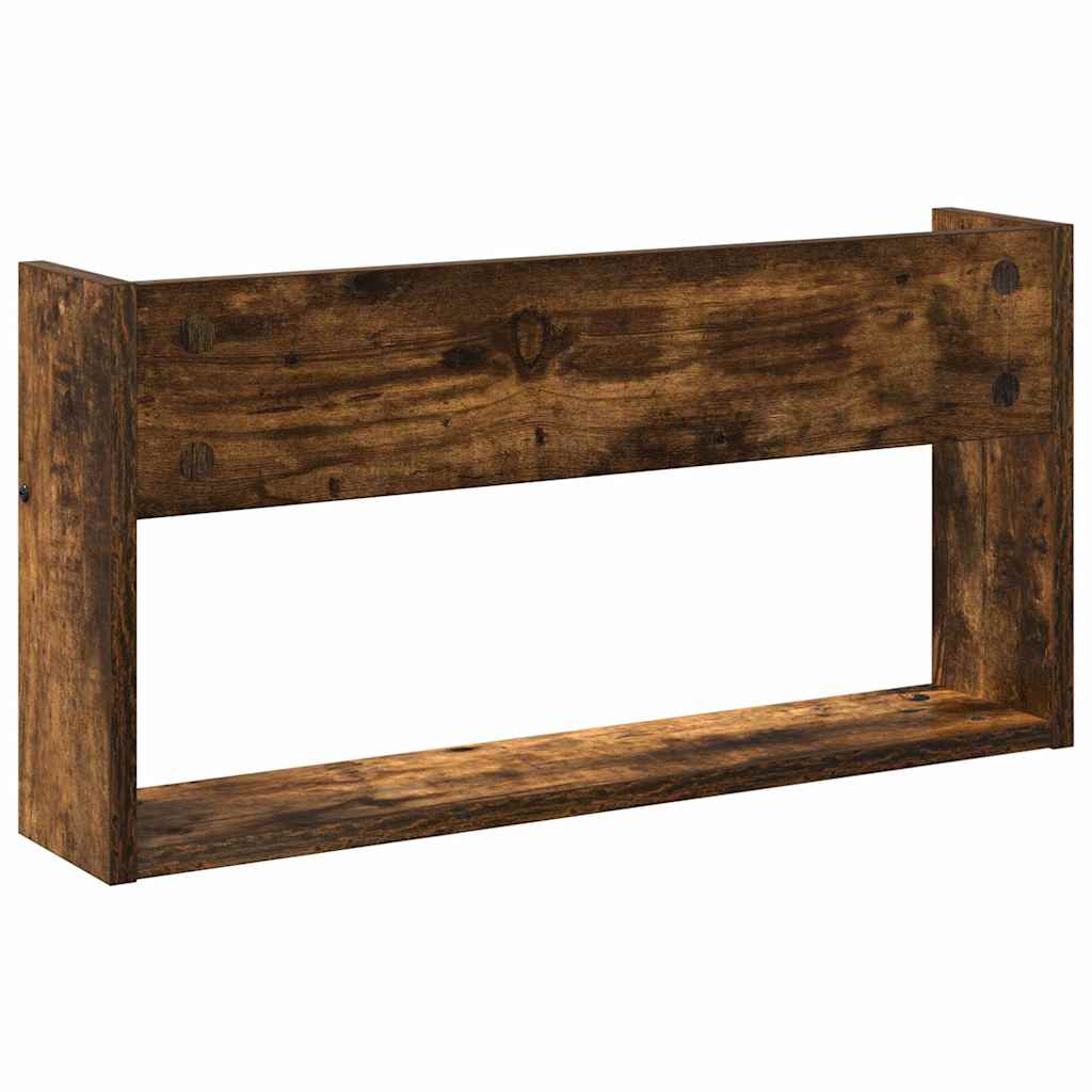 Polica za časopise Zidne 2 pcs Dimljeni hrast 60 x 12 x 30 cm