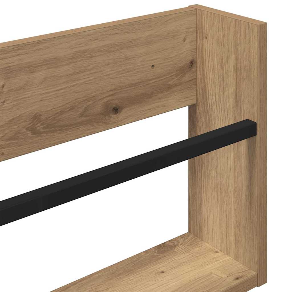 Polica za časopise Zidne 2 pcs Umjetnički hrast 60 x 12 x 30 cm