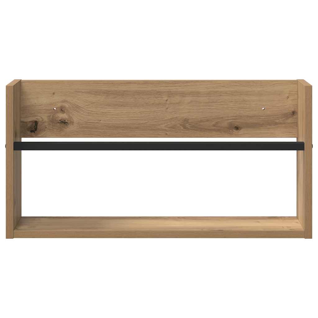 Polica za časopise Zidne 2 pcs Umjetnički hrast 60 x 12 x 30 cm