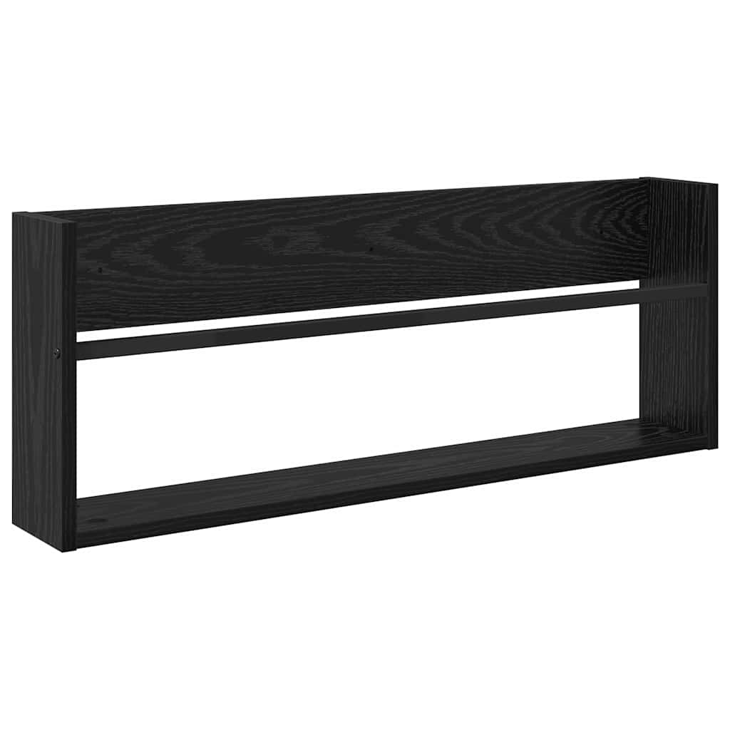 Polica za časopise Crni hrast 80 x 12 x 30 cm Konstruirano drvo