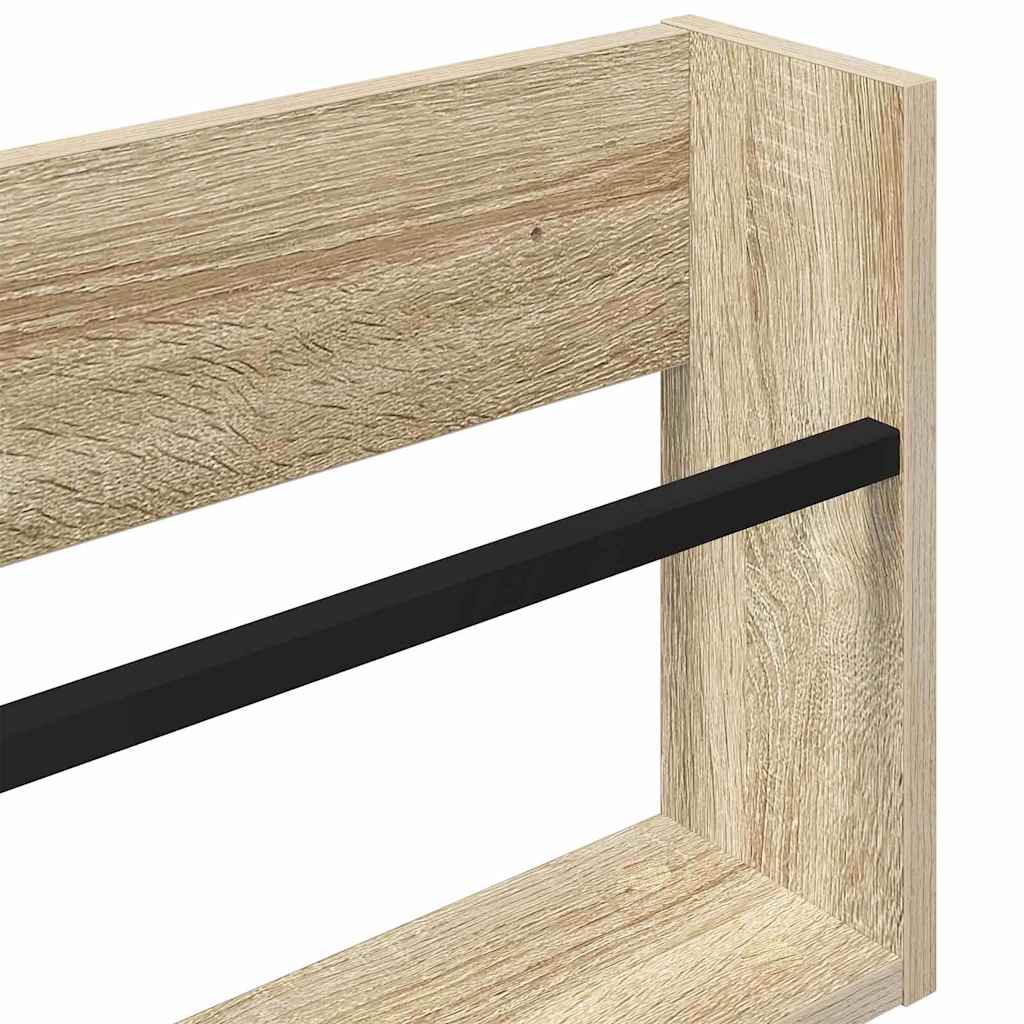 Polica za časopise s policom 2 pcs Sonoma hrast 80 x 12 x 30 cm