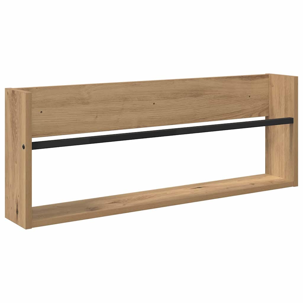 Polica za časopise Zidne 2 pcs Umjetnički hrast 80 x 12 x 30 cm