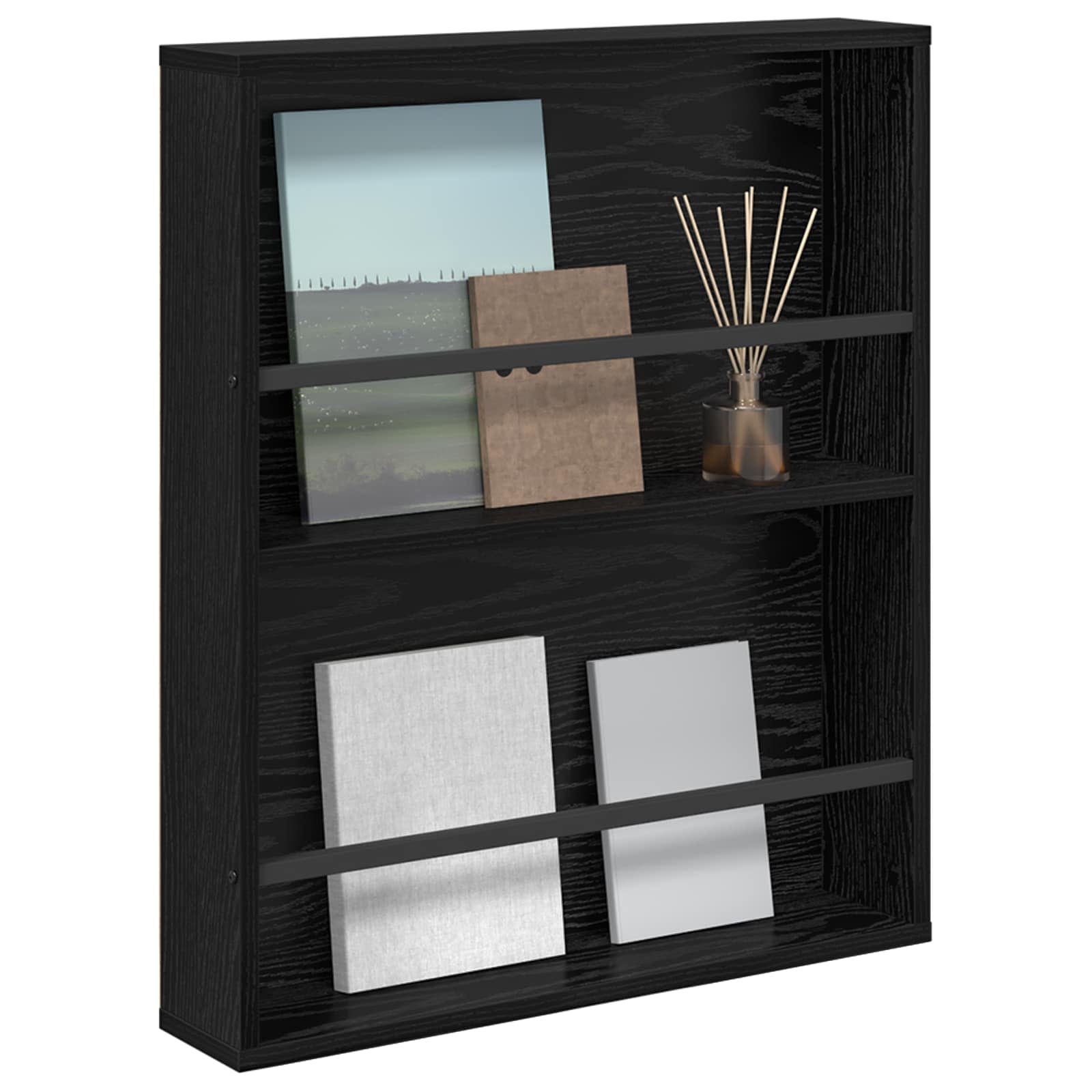 Polica za časopise Crni hrast 60 x 12 x 70 cm Konstruirano drvo