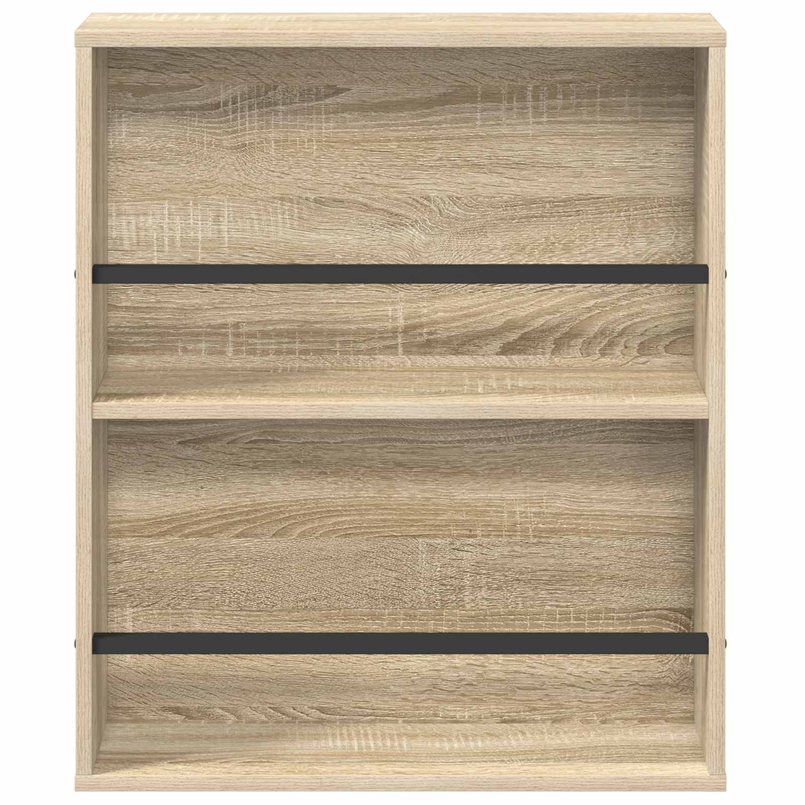 Polica za časopise s policom 2 pcs Sonoma hrast 60 x 12 x 70 cm