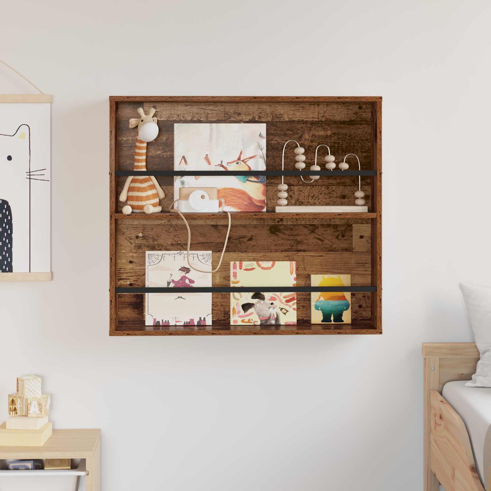 Polica za časopise Staro drvo 80 x 12 x 70 cm Konstruirano drvo