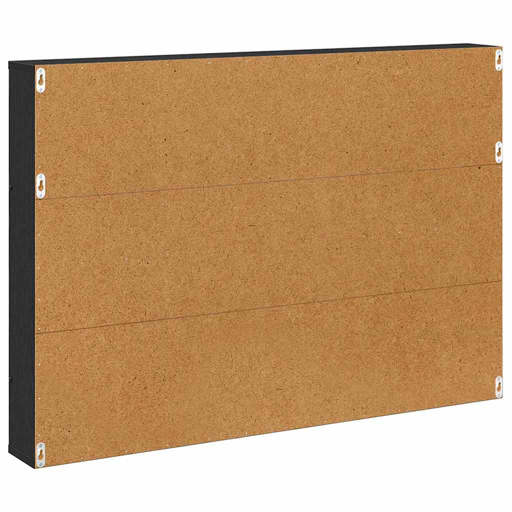 Polica za časopise s policom Zidne Crni hrast 100 x 12 x 70 cm