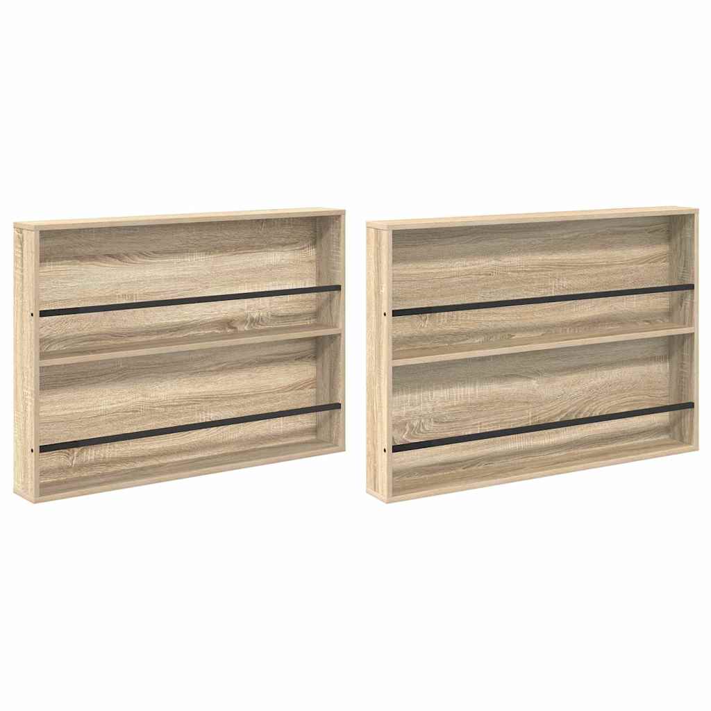 Polica za časopise Zidne 2 pcs Sonoma hrast 100 x 12 x 70 cm