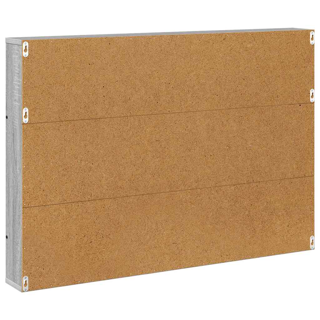 Polica za časopise s policom 2 pcs Siva Sonoma 100 x 12 x 70 cm
