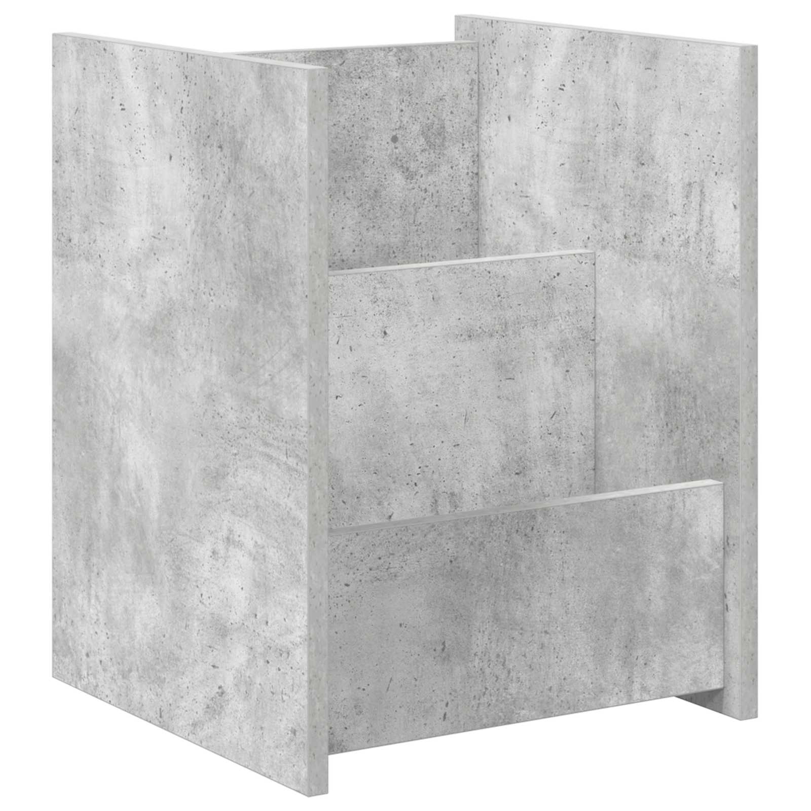Polica za časopise s policom Betonska siva 35 x 35 x 45 cm