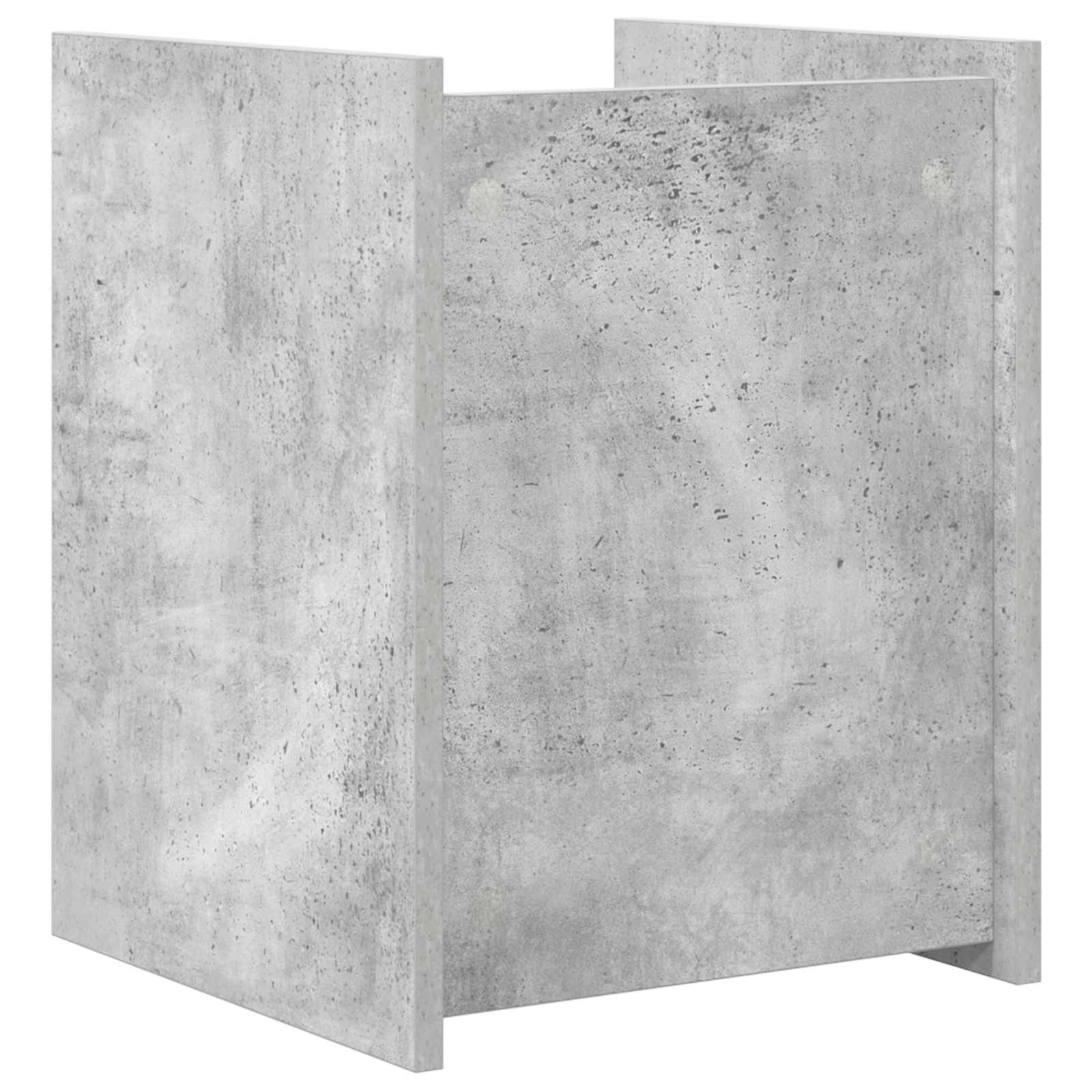 Polica za časopise s policom Betonska siva 35 x 35 x 45 cm