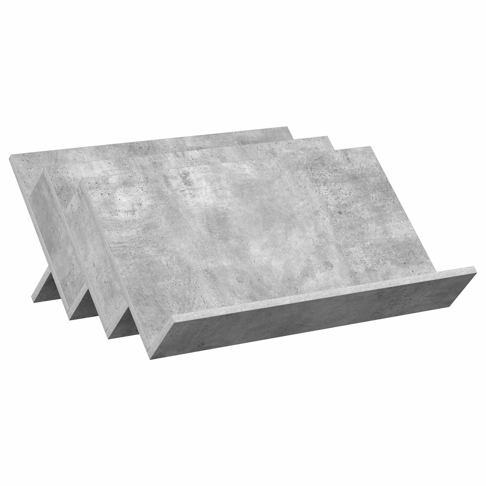 Polica za časopise s policom Betonska siva 65 x 53 x 28,5 cm