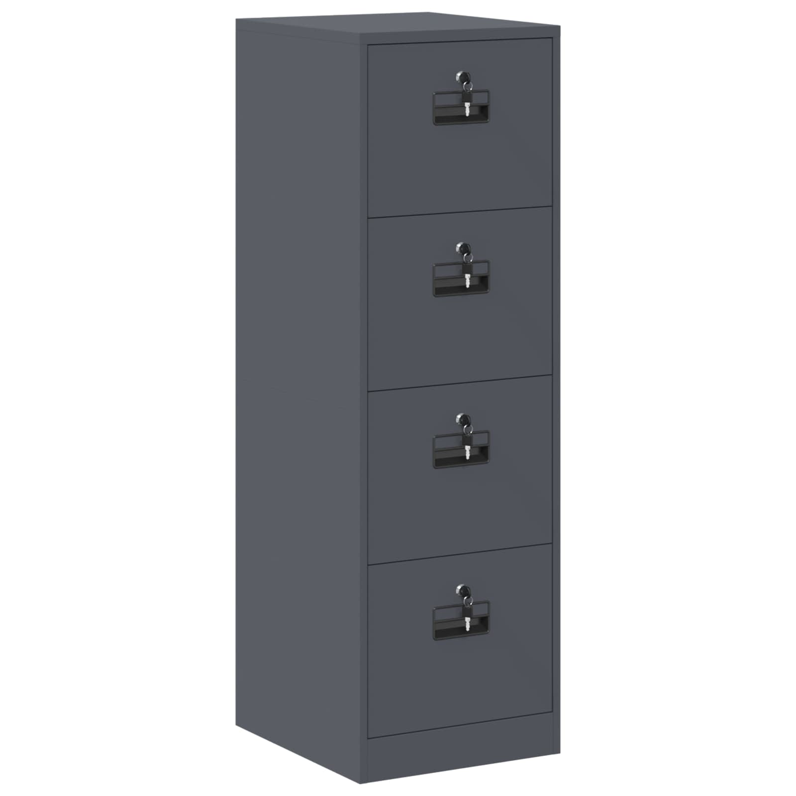 Kabinet za datoteke s ladicama 2 pcs Antracit 44 x 50 x 139 cm