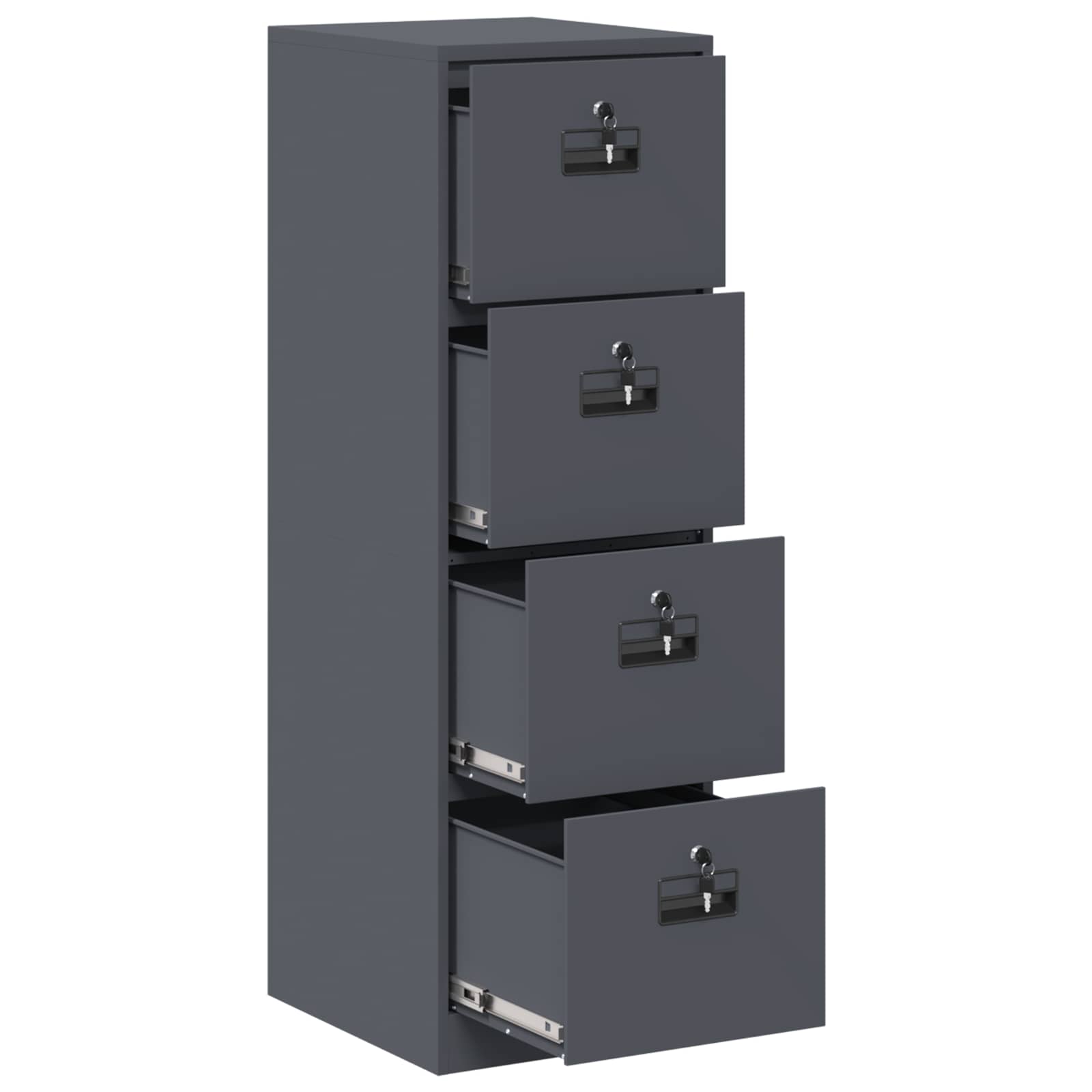 Kabinet za datoteke s ladicama 2 pcs Antracit 44 x 50 x 139 cm