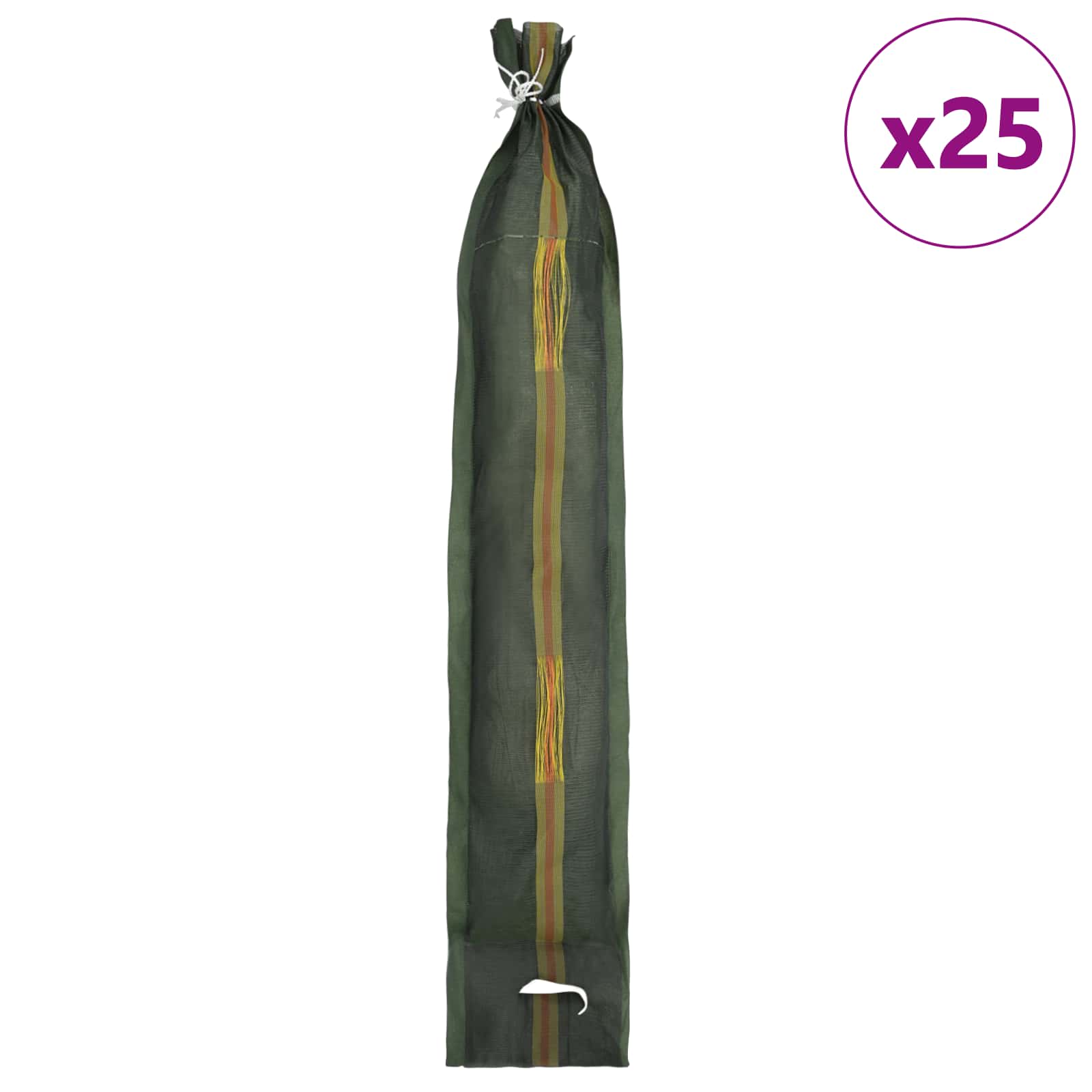 Vreće s pijeskom 25 pcs Tamnozelena 120 x 27 cm HDPE